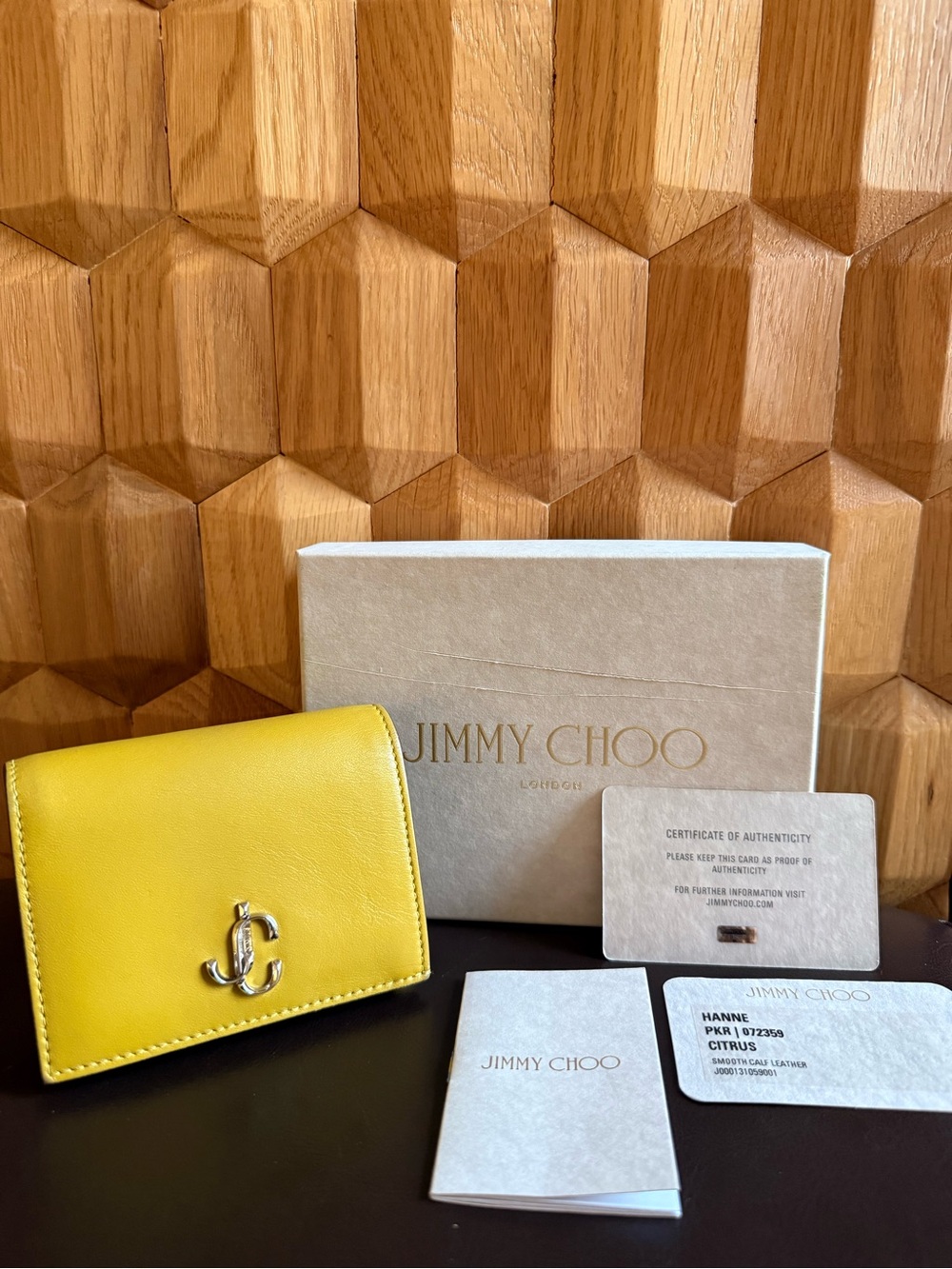 Jimmy Choo Compact Bi-Fold Wallet w/ COA